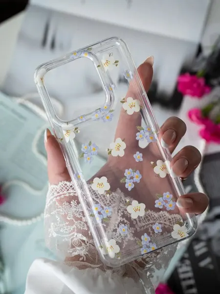 Чехол "О'кейси" для Realme C63, C61, принт, с защитой камеры, белый