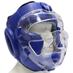 Шлем с пластиковой маской Boybo Flexy синий, L