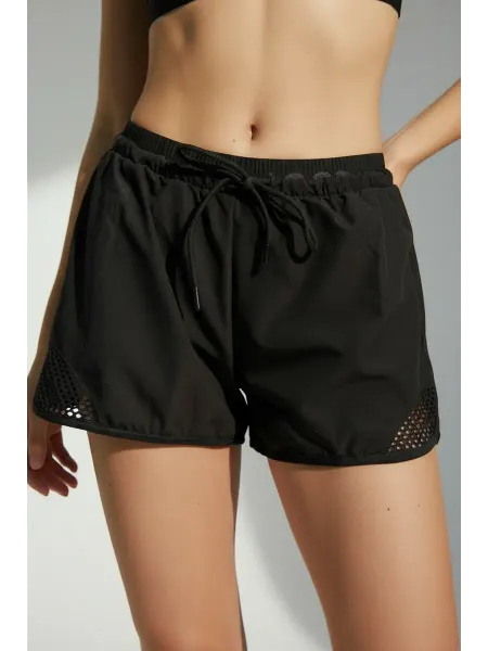 Loop sport Спортивные шорты двойные с вставками из сетки