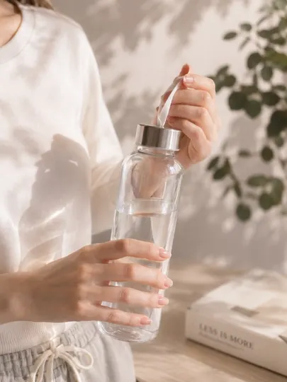 Бутылка для воды 500 мл, спортивная бутылка с ремешком, BPA Free