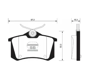Sangsin Brake Колодки тормозные Задние, арт. SP1391