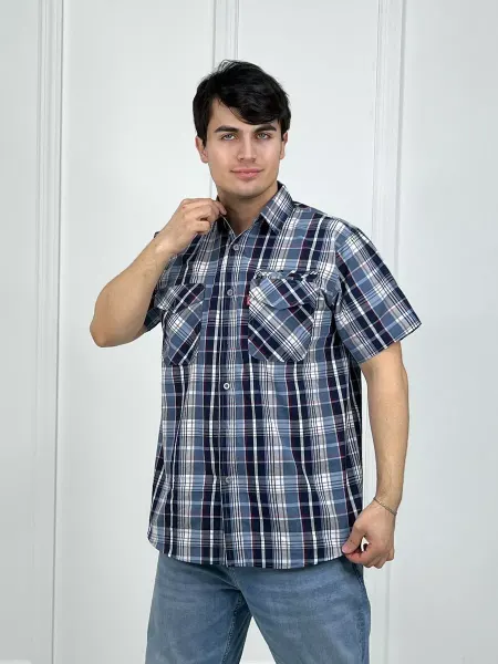 SL Brand Рубашка с коротким рукавом в клетку