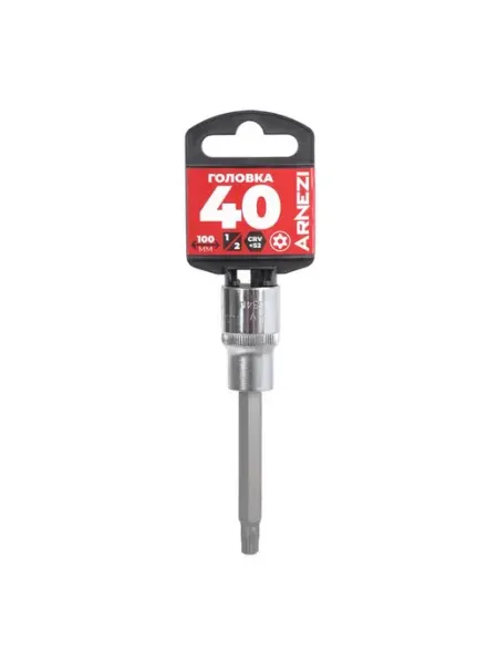 ARNEZI Головка 1 2 со вставкой TORX Security T40 L 100, на холде