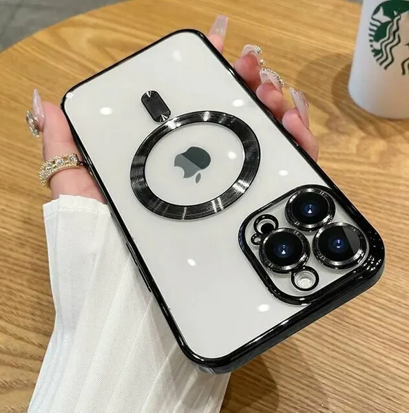 ReBronShop / Чехол на iPhone 16 Pro Max MagSafe / Айфон 16 Про Макс с MagSafe магнитом силикон, с защитой камеры
