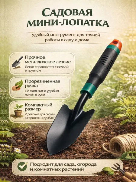 Жаконда Лопатка садовая ручная мини прочная