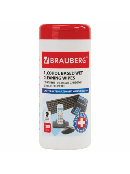 Brauberg Чистящие влажные салфетки BRG 100шт