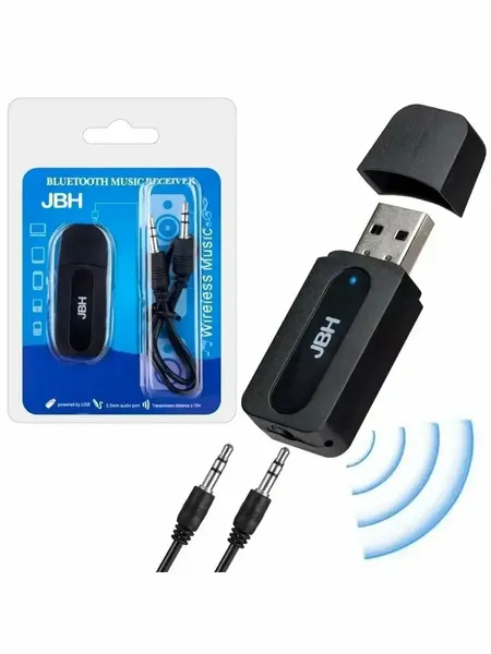 Bluetooth ресивер AUX / Receiver автомобильный / Адаптер AUX-Bluetooth в машину и домашней акустики