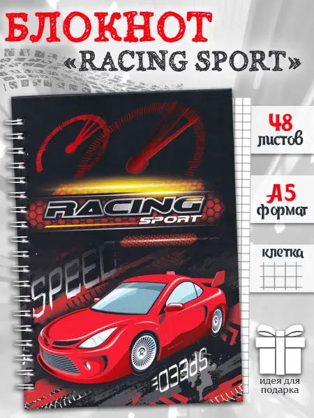 Darvish Подарочный блокнот для мальчика "Racing Sport"