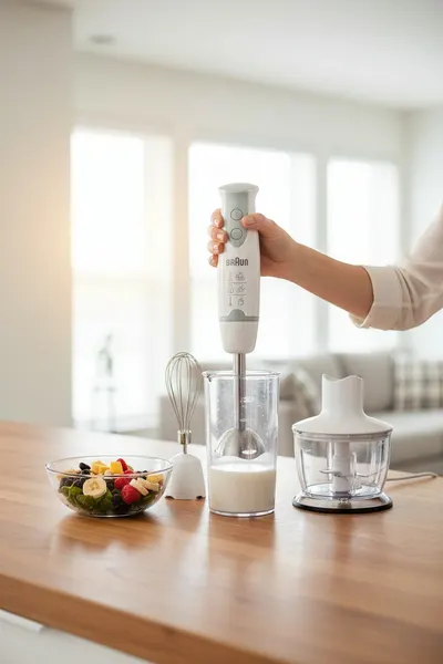 Погружной блендер Braun MQ5235WH, белый/серый
