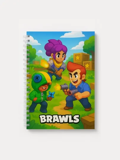 Блокнот Brawl Stars А5, тетрадь для записей, стильный органайзер, школьные принадлежности