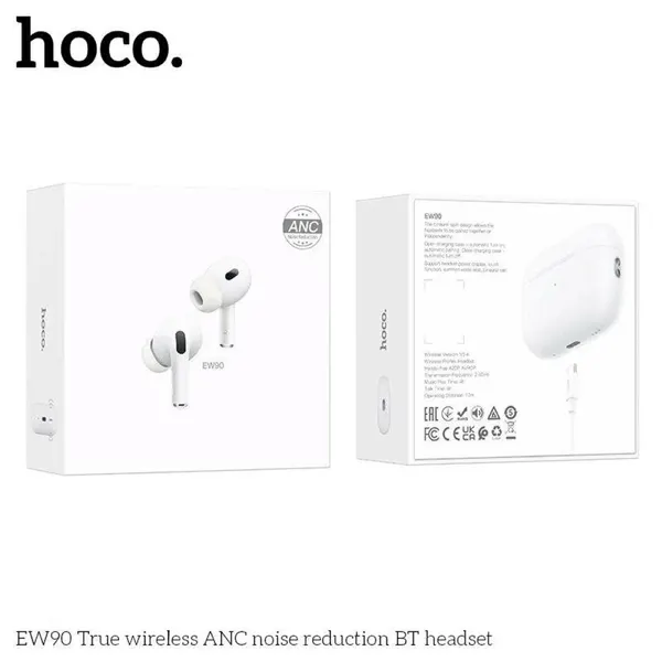 Наушники беспроводные TWS HOCO EW90 True, bluetooth V5.4, ANC (Белый)