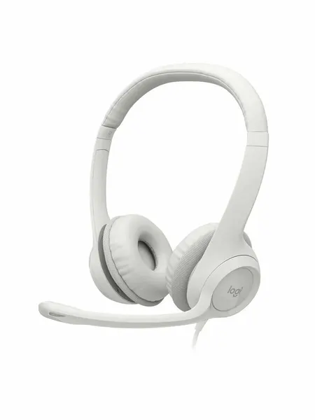 Наушники с микрофоном Logitech H390 белый 1.9м накладные USB оголовье (981-001288)
