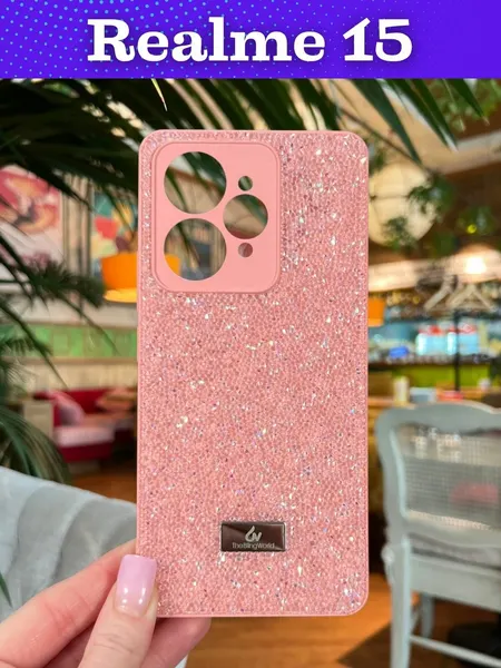 Чехол на Realme 15 / Реалми 15 силиконовый the bling world (Розовый)