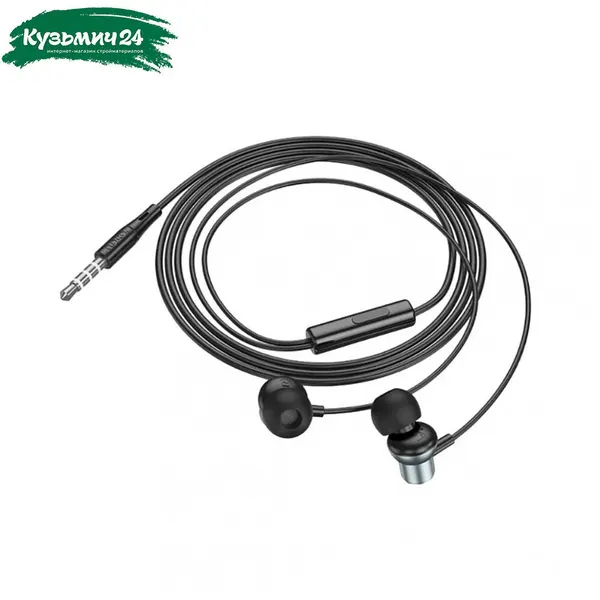 Наушники внутриканальные Hoco М110 Jack 3.5 мм, 1.2 м, черные