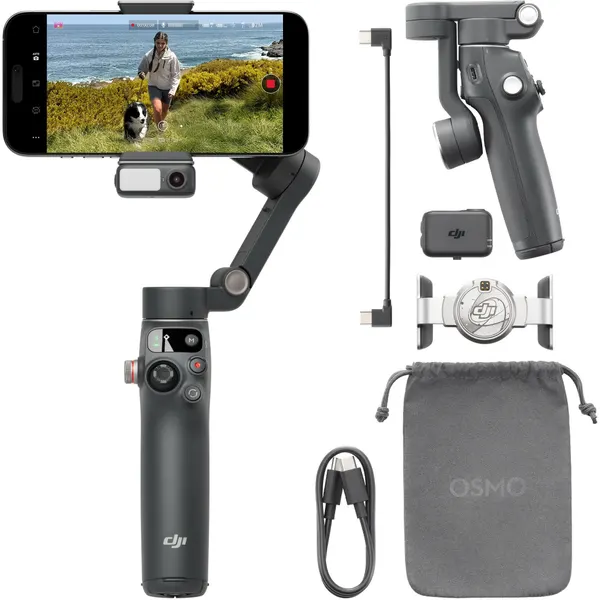 Стабилизатор для смартфона DJI Osmo Mobile 7 Pro, 3-Axis, 3350 mAh, C Мультимодулем, Серый