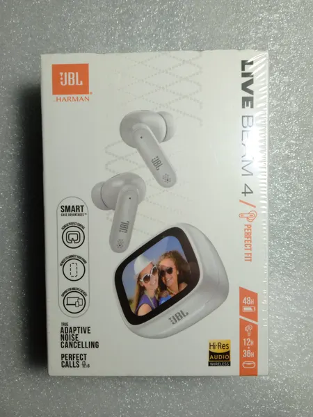 Наушники в стиле JBL Live Beam 4, беспроводные, с ANC, сенсорное управление, шумоподавление, Silver