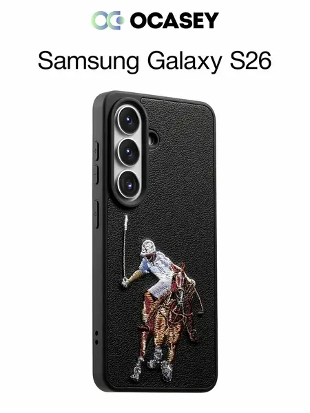 Чехол О'кейси, для Samsung Galaxy S26, черный, с принтом, со стразами
