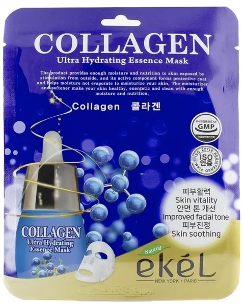 Тканевая маска для лица Ekel Ultra Hydrating Essence Mask Collagen с коллагеном 25 мл