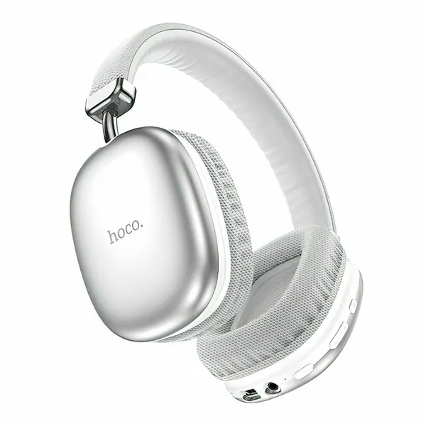 Bluetooth гарнитура HOCO W35 BT5.3, AUX/microSD/Type-C, накладная, громкость +/- (белый)