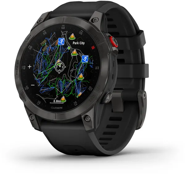 Смарт-часы Garmin Epix Pro (Gen 2) Slate Grey, 47 мм, черный ремешок, 0100258211