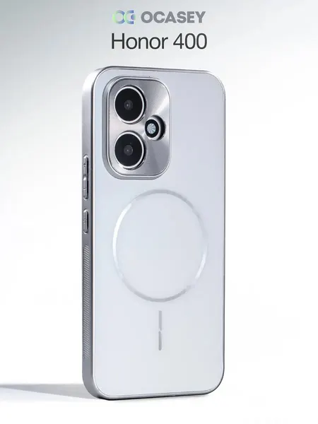 Чехол "О'кейси", для Honor 400, белый, с защитой камеры, MagSafe