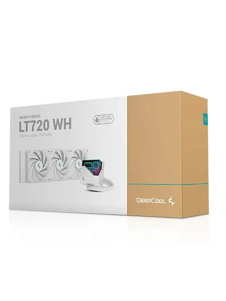 Система охлаждения Deepcool "LT720", для процессора, ARGB-подсветка, пластик, белая