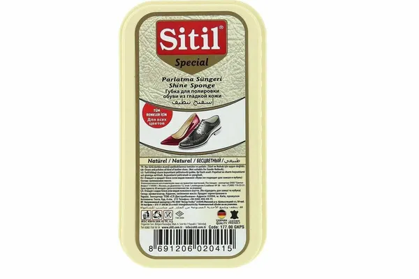 Shine Sponge бесцветный, губка для полировки обуви из гладкой кожи Sitil Цвет: бесцветный