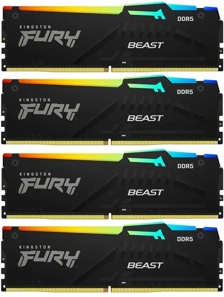Оперативная память Kingston DDR 5 DIMM 128Gb PC41600, 5200Mhz KF552C40BBK4-128