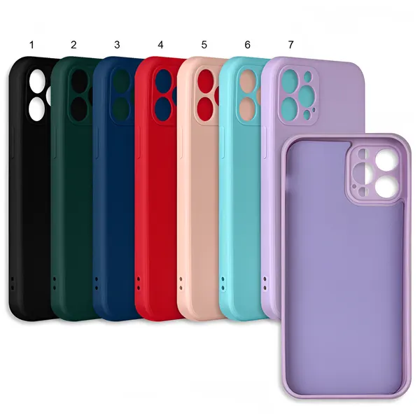 Чехол для iPhone 12 Pro силиконовый Soft Touch с закрытой камерой темно-зеленый