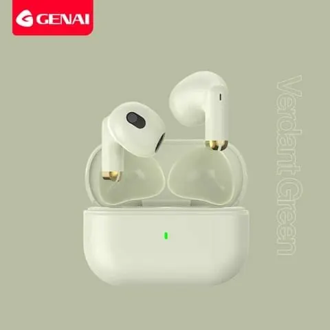 Беспроводные наушники GENAI BluePods, зеленые, динамические, с сенсорным управлением