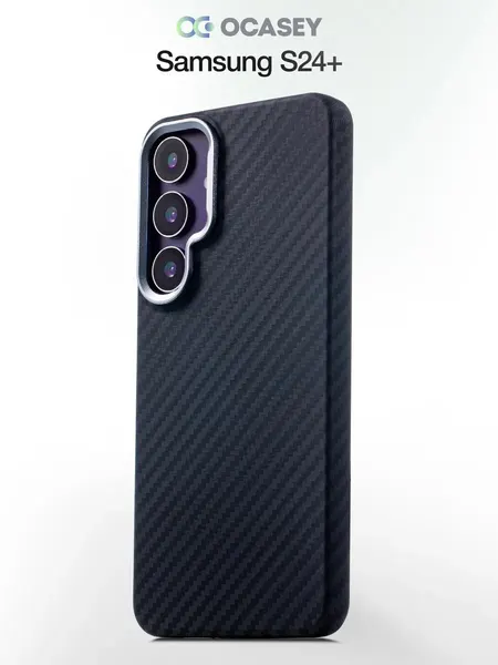 Чехол О'кейси, для Samsung Galaxy S24 Plus, матовый, с MagSafe, защита камеры, черный