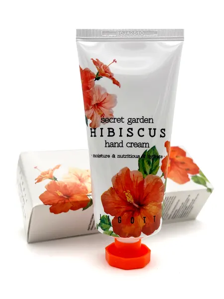 Jigott Крем для рук с экстрактом Гибискуса Secret Garden Hibiscus Hand Cream, 100 мл
