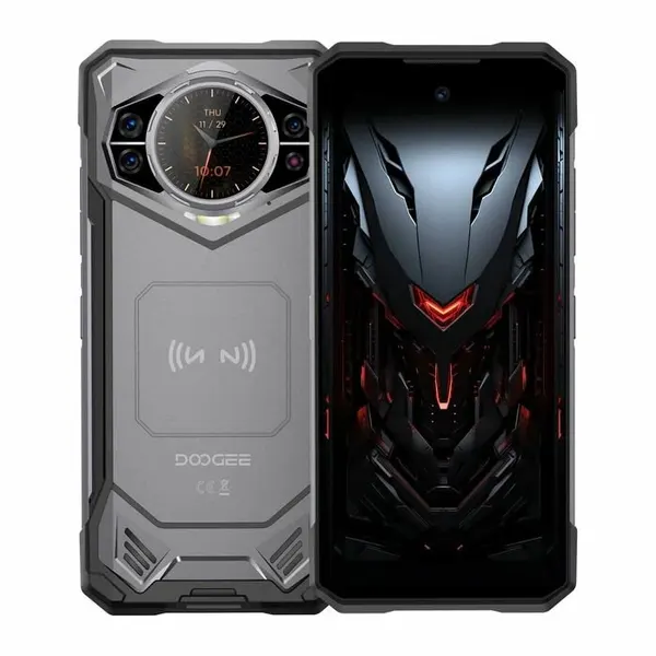Смартфон DOOGEE S200, 12/256 ГБ, экран 6.72", АКБ 10100 мАч, Android 14, NFC, Gray