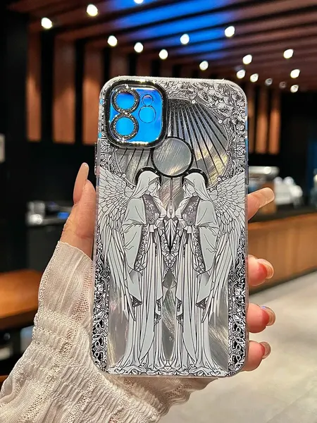 Чехол-накладка О'кейси "Ангел", для iPhone 11, с принтом, серый