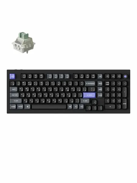 Механическая клавиатура Keychron Q5 HE 8K Black - проводная, русская раскладка, RGB, Hot Swap, кейкапы без подсветки, линейные магнитные переключатели (Keychron Ultra-fast Lime Magnetic Switch)