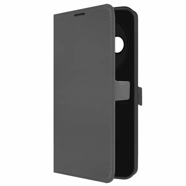 Чехол-книжка Krutoff Eco Book для TECNO Spark 30 серый, soft touch, искусственная кожа