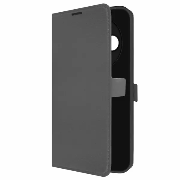 Чехол-книжка Eco Book Krutoff для TECNO Spark 30C серый, матовая поверхность, искусственная кожа