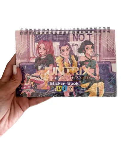 Блокнот с наклейками Huntrix K-Pop Demon Hunters, 10 листов стикеров - Скрапбукинг