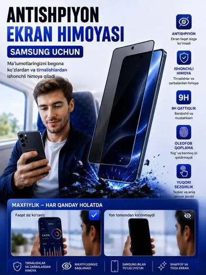 Защитное стекло «Антишпион» для Redmi — глянцевое - Аксессуары и запчасти