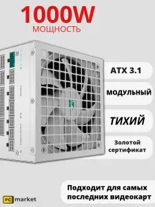 Блок питания ПК GamerStorm PN1000M, 80PLUS Gold (R-PNA00M-FC0B-WGEU)