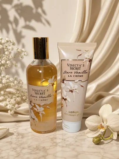 Парфюмированный спрей для тела и лосьон 2 в 1, VINECYA'S SECRET, LA CREME, 250+125 мл - Наборы косметики для ухода за телом