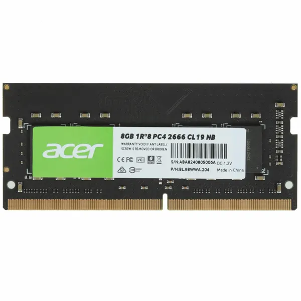 Оперативная память SODIMM Acer SD100 (BL.9BWWA.204) 8 Гб - DDR4, 8 ГБ х 1 шт, 2666 МГц, PC21328