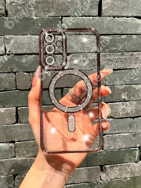 Чехол О'Кэйси для Samsung Galaxy A15, силикон, MagSafe, розовый/прозрачный