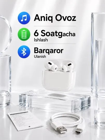Наушники PRO 2 ANC, Bluetooth 5.3, сенсорное управление, зарядный кейс - Наушники