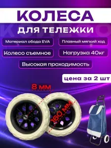 Колесо для сумки-тележки (пара) 160х32