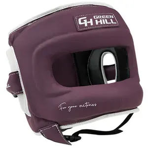 Боксерский шлем GREEN HILL Force Bumper KK Фиолетово-белый