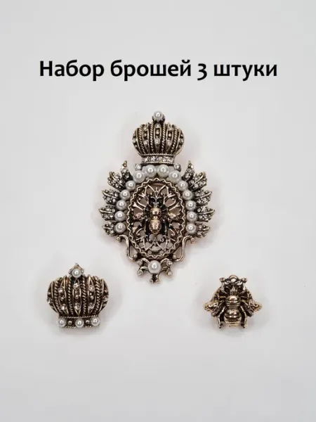 Набор брошей бижутерия жуки на пальто Amazing chest