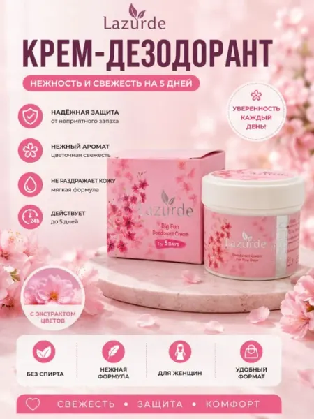 Дезодорант лазурде Розовый Нет бренда