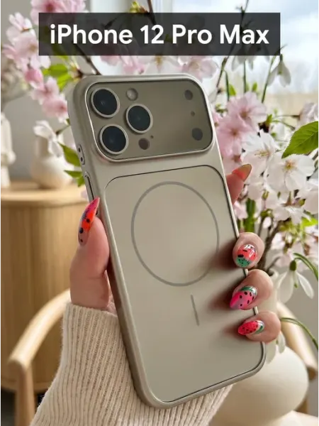 Чехол на iPhone 12 Pro Max c magsafe стеклянный матовый Orangeman