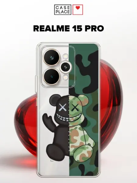 Чехол на 15 Pro с медведем Realme